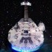 millenium falcon guitar, star wars art, star wars instruments, brian fisk, star wars guitar, guitar shaped like millennium falcon, diy guitar, star wars memorabilia