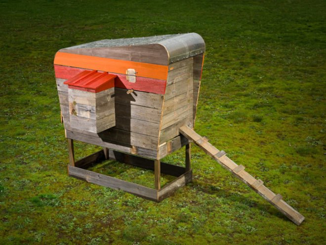 Modern Coop, Wright Design Office, John Wright, chickens, chicken coop, recycled materials, reclaimed wood, urban chicken coop, Portland