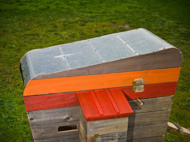 Modern Coop, Wright Design Office, John Wright, chickens, chicken coop, recycled materials, reclaimed wood, urban chicken coop, Portland