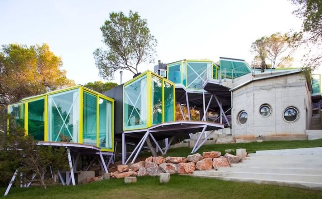 Never Never Land, Andres Jaque, arboreal mass, eco design, green design, sustainable design, ibiza, house on stilts, wildlife corridor, arboreal mass, respect for nature, small footprint, Peter Pan