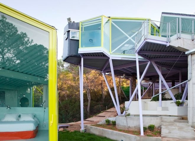 Never Never Land, Andres Jaque, arboreal mass, eco design, green design, sustainable design, ibiza, house on stilts, wildlife corridor, arboreal mass, respect for nature, small footprint, Peter Pan