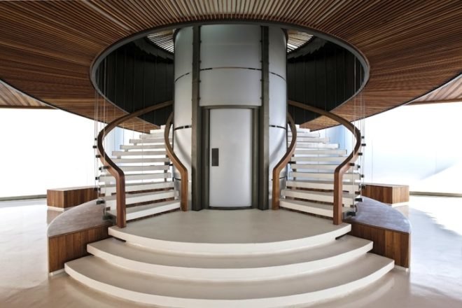 BNKR Arquitectura, Mexico, Mexico City, Polyforum Siquieros Galleries, Diego Rivera, David Alfaro Siqueiros, green renovation, sustainable development, green design, sustainable design, eco design, daylighting, existing materials, remodel, The March of Humanity, mural, art,