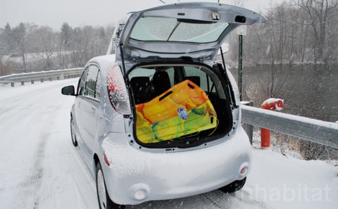 Mitsubishi i, Mitsubishi, i EV, electric car, electric vehicle, plug-in vehicle, green car, green vehicle, green transportation, green automotive design, test drive, Laura Cowan, Laura K. Cowan