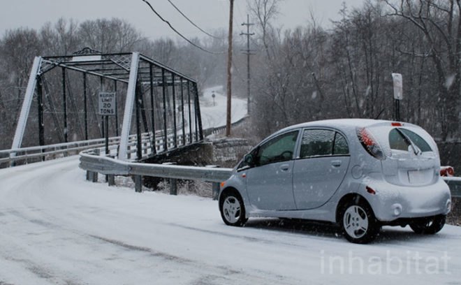 Mitsubishi i, Mitsubishi, i EV, electric car, electric vehicle, plug-in vehicle, green car, green vehicle, green transportation, green automotive design, test drive, Laura Cowan, Laura K. Cowan