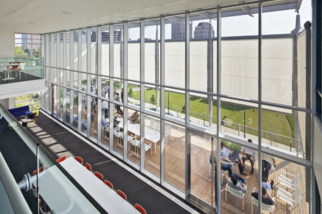1315 Peachtree, Perkins Will, highest scoring leed platinum project, leed platinum, eco offices, atlanta, green offices