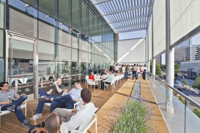 1315 Peachtree, Perkins Will, highest scoring leed platinum project, leed platinum, eco offices, atlanta, green offices