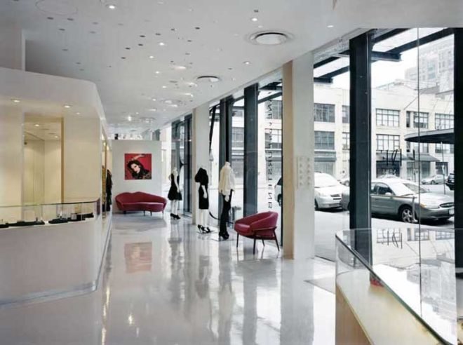 green design, eco design, sustainable design, DVF, Work Architecture, Meatpacking, Diane von Furstenberg, flagship store, Stairdelier, Heliostat Mirror, roof garden, adaptive reuse nyc, Swarovski Crystals, DVF Flagship