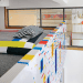 I-Beam, Sean Kenney, Marks Residence, NYC apartment, pixelated apartment, LEGO stair railing, LEGO wall