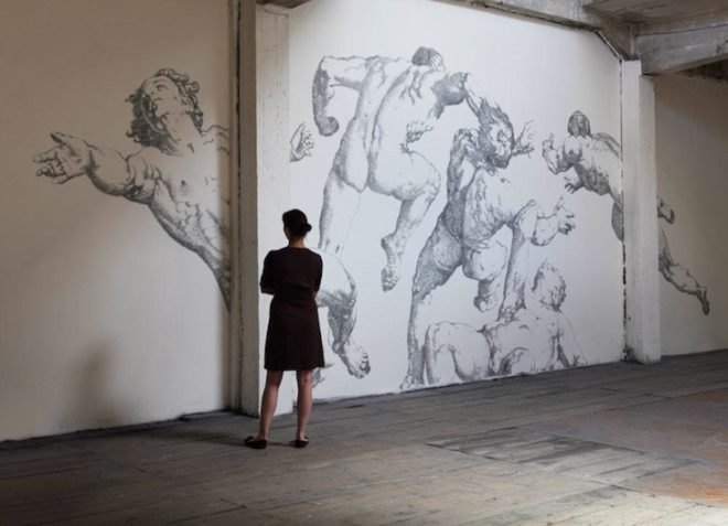 Baptiste Debombourg, Aggravure III, France, Paris, recycled materials, staple, staple art, Air Force One, green design, sustainable design, adaptive reuse, eco-design, art, eco-art, Aggravure III, 16th century engravings, renaissance