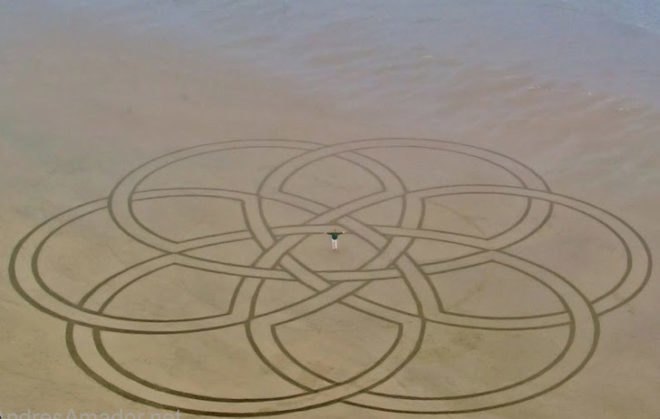 Andres Amador, Sand Painting, Sand Drawing, Sustainable Art, Eco Art, Ocean Inspired Art, San Francisco