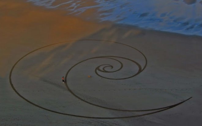 Andres Amador, Sand Painting, Sand Drawing, Sustainable Art, Eco Art, Ocean Inspired Art, San Francisco