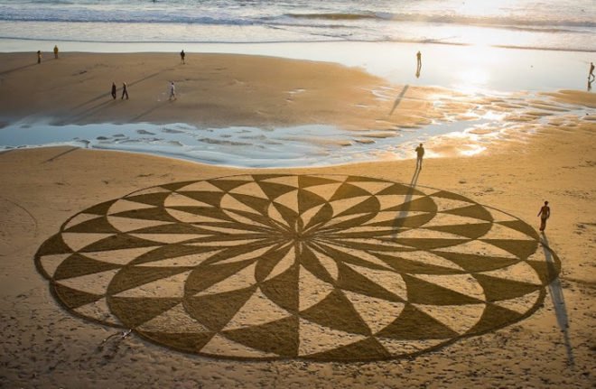 Andres Amador, Sand Painting, Sand Drawing, Sustainable Art, Eco Art, Ocean Inspired Art, San Francisco