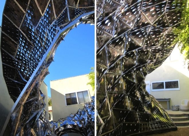 DO|SU Studio Architecture, Bloom, experimental architecture, materials, thermobimetal, suntracker, structure curls up in the sun, green design, sustainable design, eco-design, geometry, self-supporting structure, environmentally-responsive design, eco-art, eco-architecture, eco-design