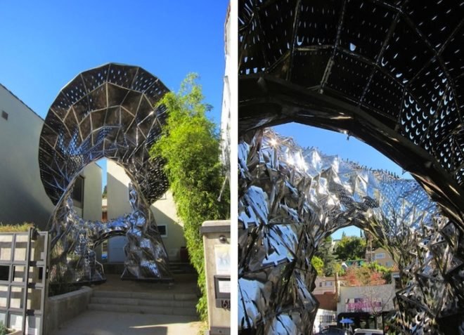 DO|SU Studio Architecture, Bloom, experimental architecture, materials, thermobimetal, suntracker, structure curls up in the sun, green design, sustainable design, eco-design, geometry, self-supporting structure, environmentally-responsive design, eco-art, eco-architecture, eco-design