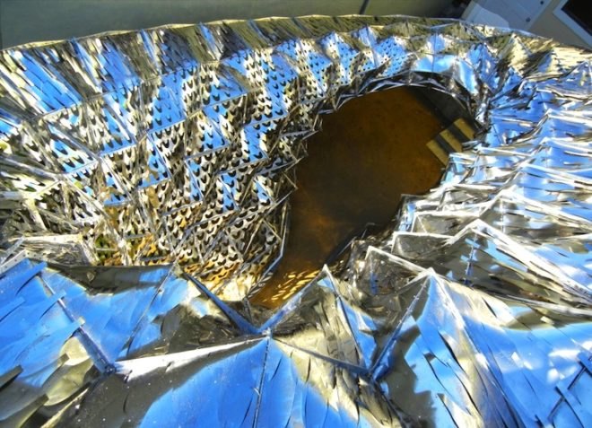 DO|SU Studio Architecture, Bloom, experimental architecture, materials, thermobimetal, suntracker, structure curls up in the sun, green design, sustainable design, eco-design, geometry, self-supporting structure, environmentally-responsive design, eco-art, eco-architecture, eco-design