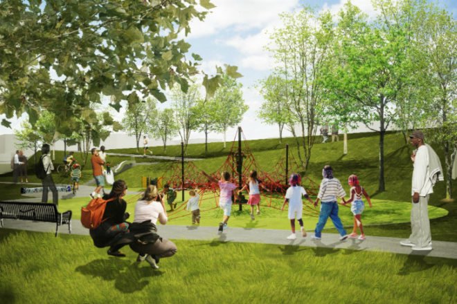 Bloomingdale Trail, ARUP, Chicago, Ross Barney Architects, Michael van Valkenburgh Associates, chicago high line, landscape architecture, urban park, elevated park, abandoned rail line
