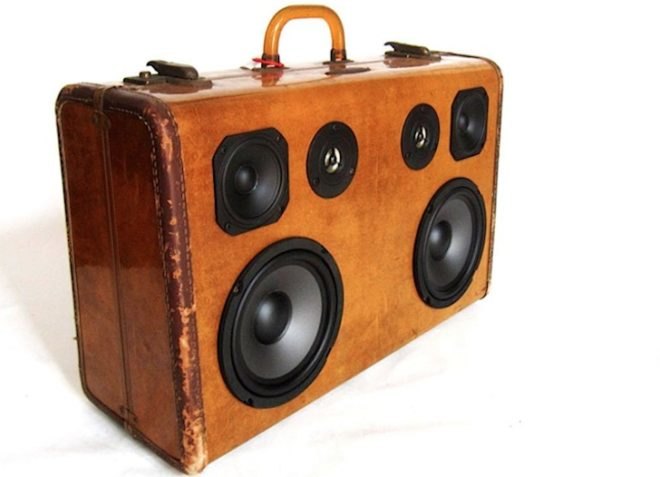 green design, recycled, design, eco-design, BoomCase, Mr. Simo, creative re-use, up cycling, adaptive re-use, boom boxes, vintage suitcases, design, art, music