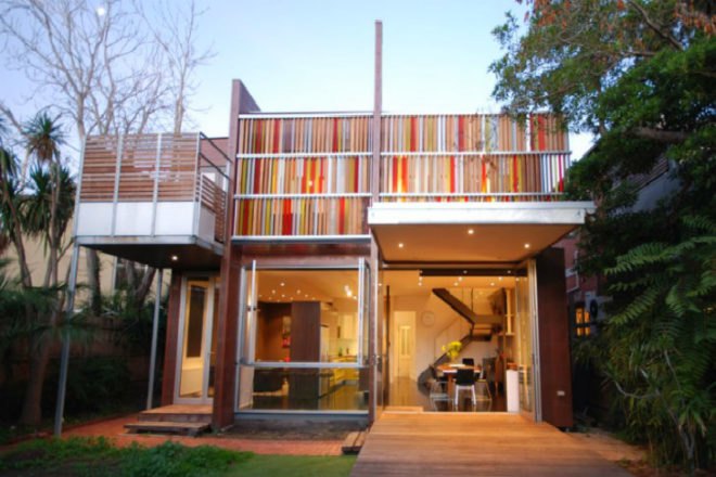 Broadway House, Marcus O'Reilly Architects, green renovation, louvered shade screen, sun screen, shade screen