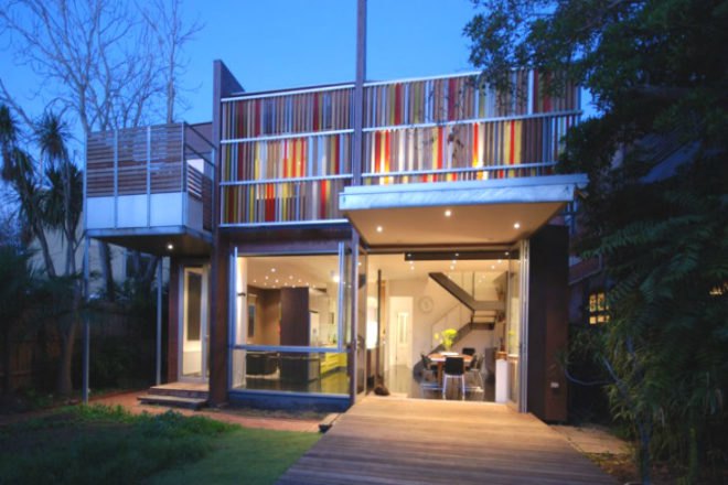 Broadway House, Marcus O'Reilly Architects, green renovation, louvered shade screen, sun screen, shade screen