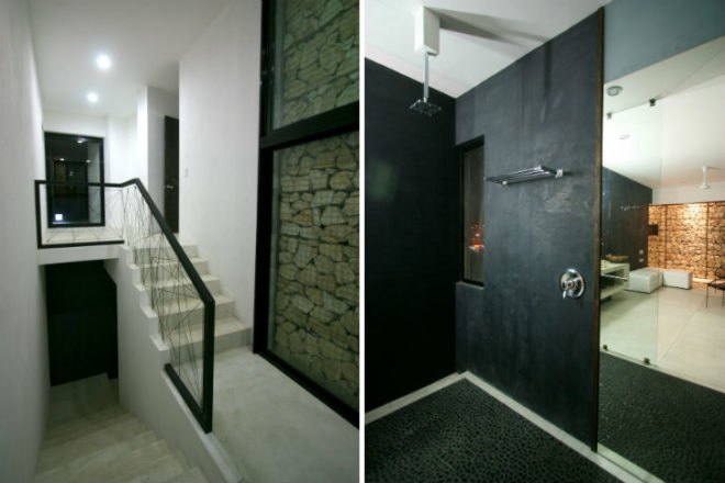 Casa Gavion, collectivo Mx, baja, mexico, gabion wall, gabion wall home, eco home,