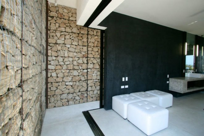 Casa Gavion, collectivo Mx, baja, mexico, gabion wall, gabion wall home, eco home,