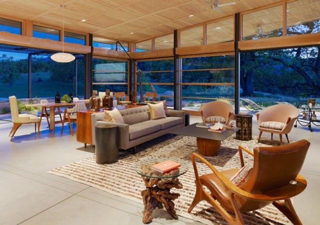 Caterpillar House, Feldman Architecture, rammed earth house, leed platinum house, eco house