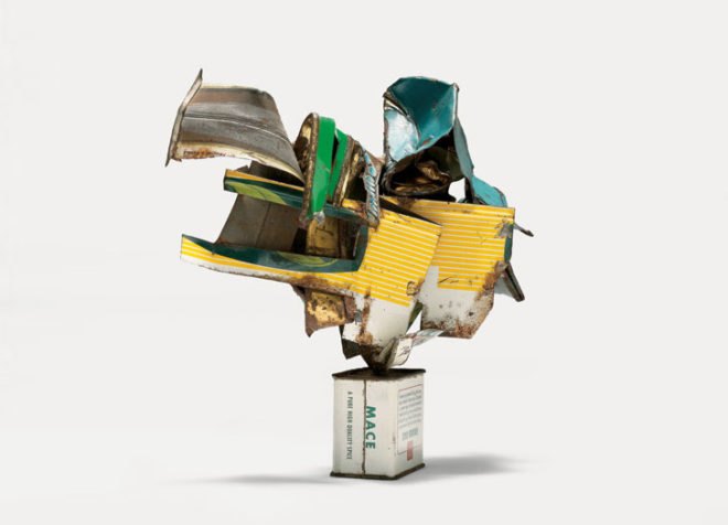 green design, eco design, sustainable design, recycle art, recycled materials, John Chamberlain, recycled cars, car sculptures, Guggenheim Museum, Museum Mile