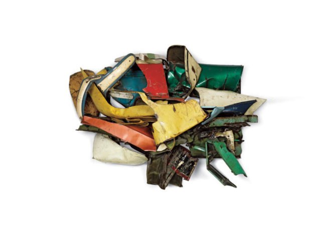 green design, eco design, sustainable design, recycle art, recycled materials, John Chamberlain, recycled cars, car sculptures, Guggenheim Museum, Museum Mile