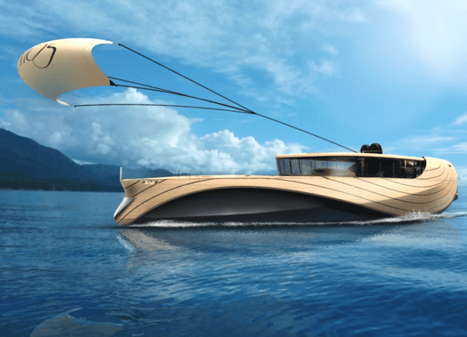 Simone Madella, Lorenzo Berselli, solar power, wind power, renewable energy, yacht, Cronos, bamboo, green design, sustainable design, eco-design, luxury design, Halite, Aeolian Harmp, Windbelt, Chin Ua Solar Glass