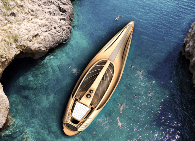 Simone Madella, Lorenzo Berselli, solar power, wind power, renewable energy, yacht, Cronos, bamboo, green design, sustainable design, eco-design, luxury design, Halite, Aeolian Harmp, Windbelt, Chin Ua Solar Glass