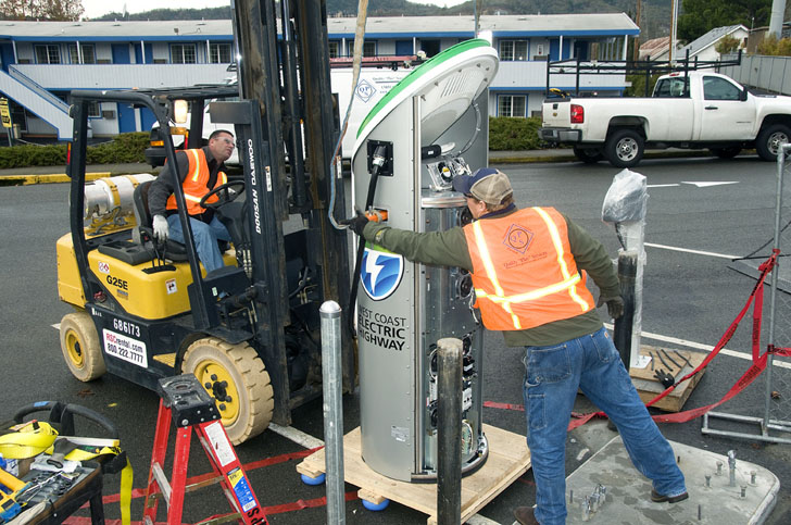 green design, eco design, sustainable design, electric highway, Interstate 5, electric vehicle charging stations, EV charging stations Oregon, Cottage Grove, Oregon, West Coast Electric Highway