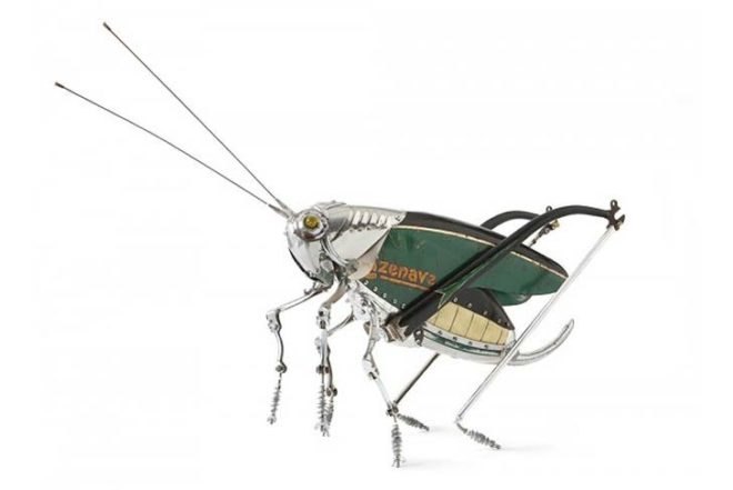 Art, Recycled Materials, French Art, Edouard Martinet, recycled art,recycled bicycles, animal sculptures, recycled kitchen elements, detailed craft, hand-made art