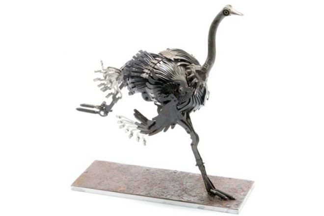 Art, Recycled Materials, French Art, Edouard Martinet, recycled art,recycled bicycles, animal sculptures, recycled kitchen elements, detailed craft, hand-made art