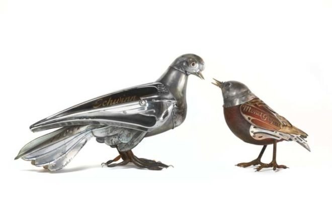 Art, Recycled Materials, French Art, Edouard Martinet, recycled art,recycled bicycles, animal sculptures, recycled kitchen elements, detailed craft, hand-made art