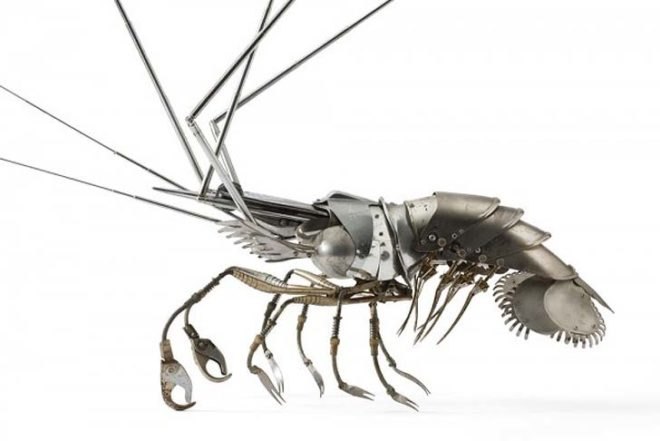 Art, Recycled Materials, French Art, Edouard Martinet, recycled art,recycled bicycles, animal sculptures, recycled kitchen elements, detailed craft, hand-made art