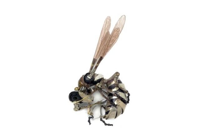 Art, Recycled Materials, French Art, Edouard Martinet, recycled art,recycled bicycles, animal sculptures, recycled kitchen elements, detailed craft, hand-made art