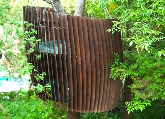 Dustin Feider, O2 Treehouse, tree house designs, 6 unique treehouse designs, green design, tree tops, sustainable design, eco design, tree top dwellings, recycled materials, FSC certified wood, bamboo,