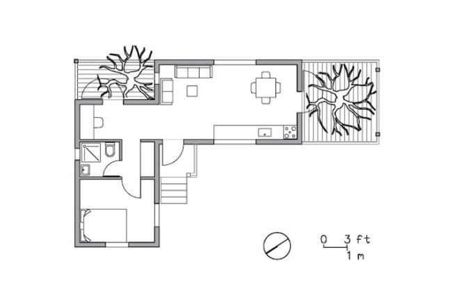 Golany Architects, Two-Tree House, Golany Architects Two-Tree House, tree houses, prefab tree house, shipping container tree house, shipping container architecture, cargotecture