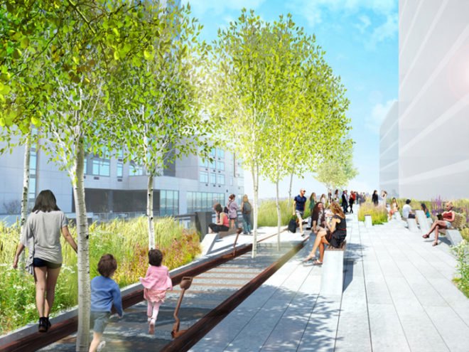 green design, eco design, sustainable design, Jeff Koons, Train, High Line Park, 10th Avenue Spur, High Line Park Plan, art installation, Public Art NYC