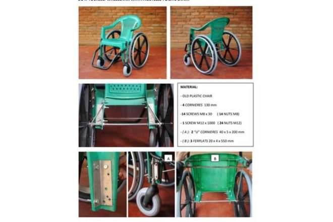 DIY, Green Products, Green Resources, Green Transportation, Recycled Materials, social design, Josep Mora, Clara Romani, DIY Wheelchairs, Developing Countries, recycled chairs, rwanda, spanish design, plastic chairs