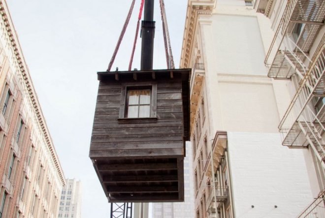 San Francisco, Manifest Destiny, Jenny Chapman, Mark Reigelman, Public Art, Cabin, Urban Design