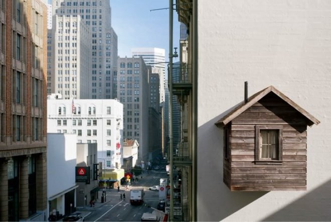 San Francisco, Manifest Destiny, Jenny Chapman, Mark Reigelman, Public Art, Cabin, Urban Design