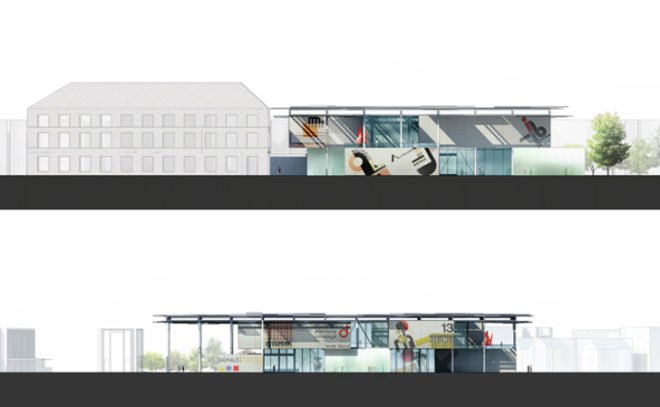 photo voltaic panels, green design, eco design, sustainable design, MenoMenoPiu Architects, Bauhaus, Bauhaus Museum, Weimar, Design competition, flexible space, Klassik Stiftung Weimar Foundation, Josef ALbers