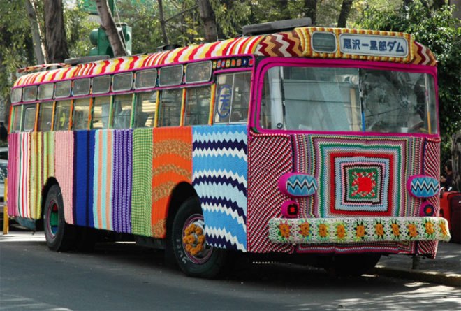 Magda Sayeg, Knitta Please, KnittaPlease, yarn bombing, art, street art, graffiti, yarn graffiti, crafts, etsy, diy, knitting