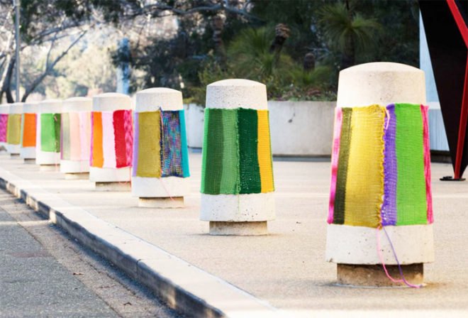 Magda Sayeg, Knitta Please, KnittaPlease, yarn bombing, art, street art, graffiti, yarn graffiti, crafts, etsy, diy, knitting