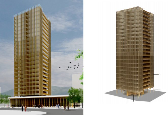 MGA, wood tower, woodscraper, wood high-rise, wood mid-rise, green tower, green highrise, eco highrise, Vacouver green building