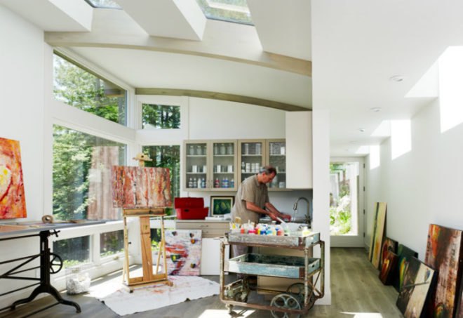 Mill Valley Cabins, Feldman Architecture, green roof, living roof, yoga studio, art studio, accessory dwelling unit