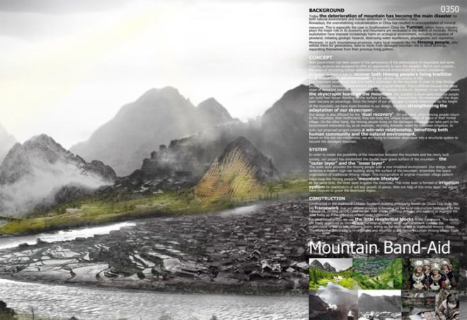vertical village,rain water catchment,evolo 2012, green skyscraper, mountainside, eVolo 2012 skyscraper competition, land reclimation