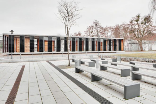Odersun, thin film solar wall, Solar pavilion, German green pavilion, thin film solar architecture,