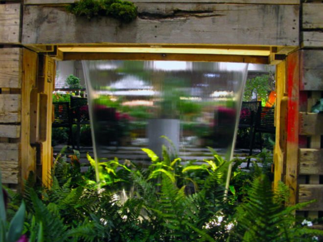 Pallet Garden, BSQ Design, shipping pallets, shipping pallet garden, canada blooms, landscape architecture